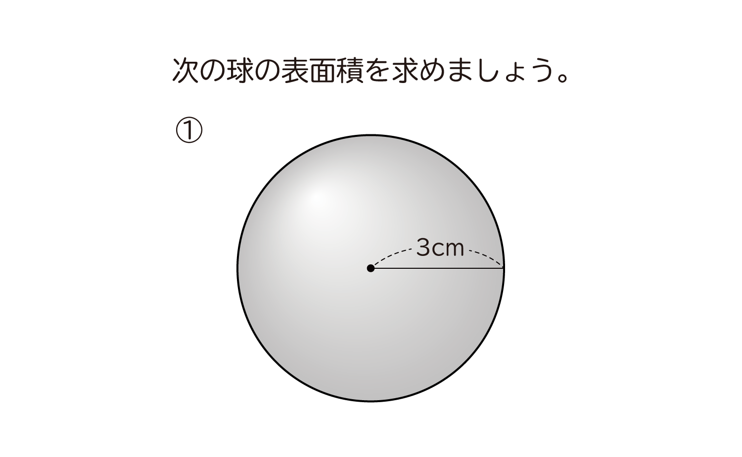 中学1年生 数学 無料問題集 球の表面積 おかわりドリル