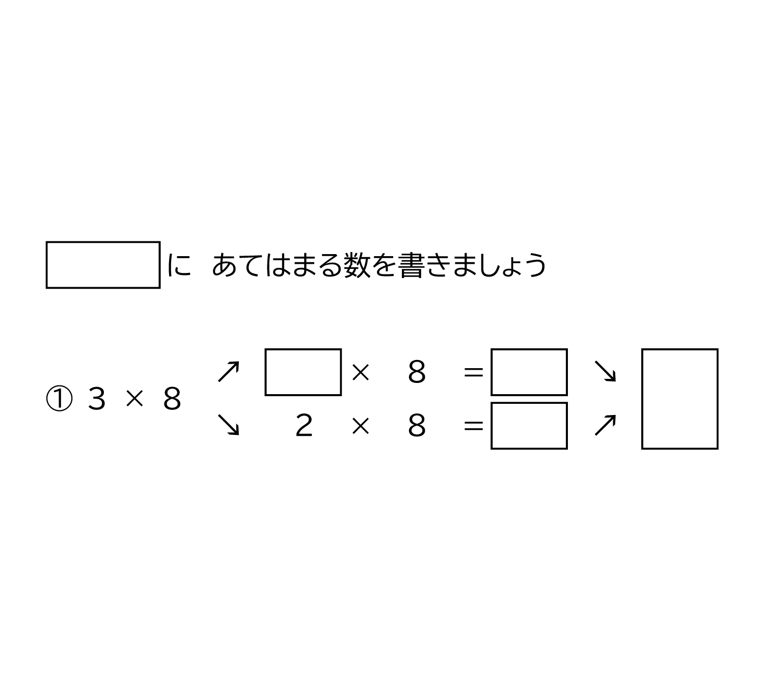 かけ算のきまり　数を分ける