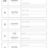 季節の英単語の書き方練習
